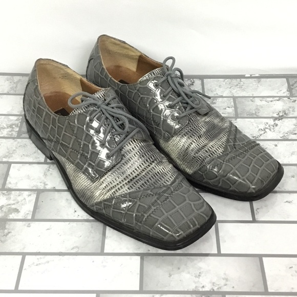 Roberto Chillini Mens Shoes Faux Gator 